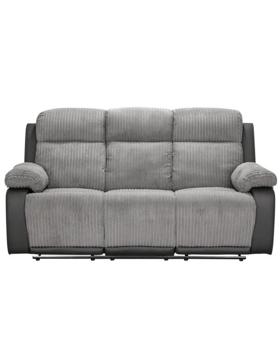 Bradley 3 Seater Fabric Recliner Sofa - Charcoal