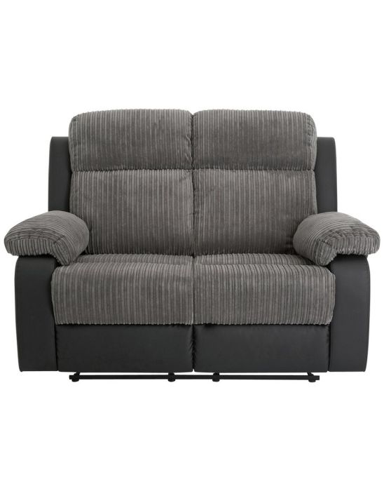 Bradley 2 Seater Fabric Recliner Sofa - Charcoal