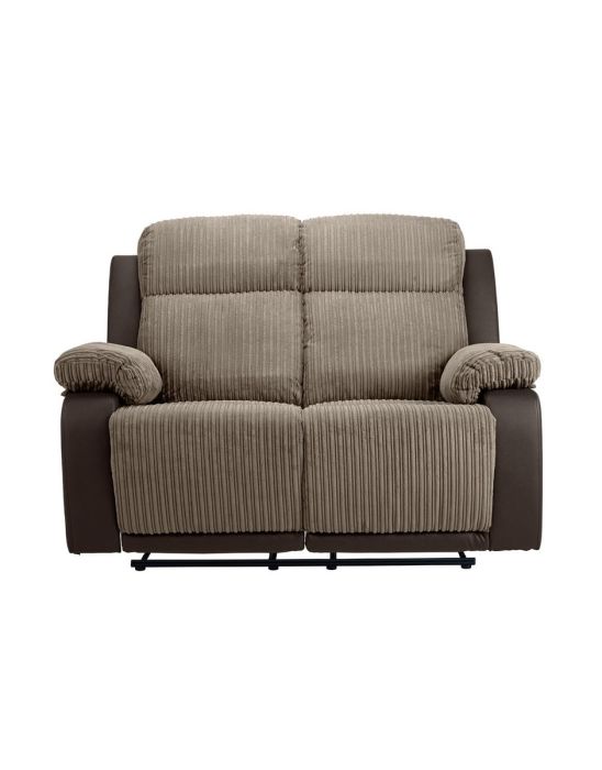 Bradley 2 Seater Fabric Recliner Sofa - Natural