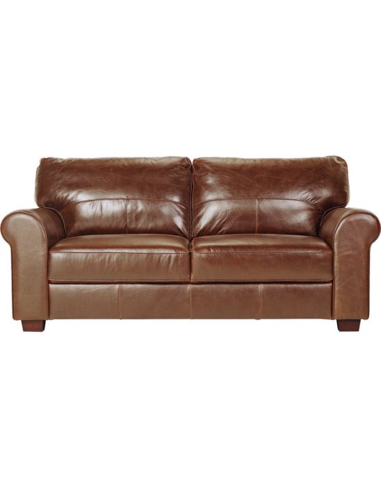Salisbury 3 Seater Leather Sofa - Tan