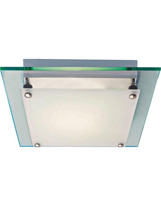 Square Frosted Glass Flush Ceiling Fitting