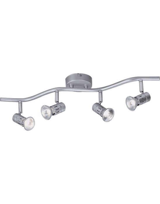 Asber 4 Light Wave Ceiling Fitting - Silver