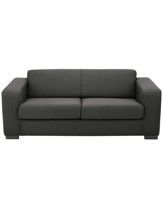 Ava Compact 3 Seater Fabric Sofa - Charcoal