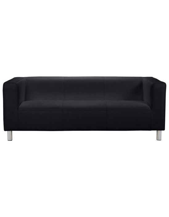 Moda 3 Seater Fabric Sofa - Black