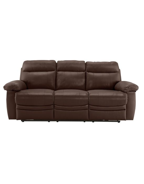 Paolo 3 Seater Power Recliner Sofa - Brown