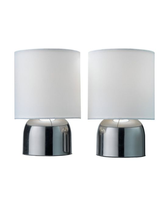 Pair of Touch Table Lamps - Super White
