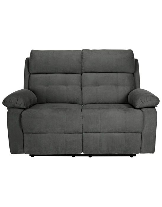 June 2 Seater Fabric Recliner Sofa - Charcoal