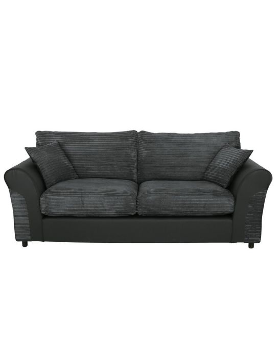 Harry 3 Seater Fabric Sofa - Charcoal