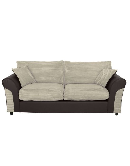 Harry 3 Seater Fabric Sofa - Natural