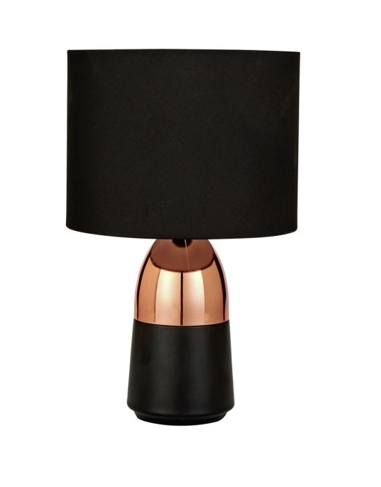 Duno Black & Copper Touch Table Lamp