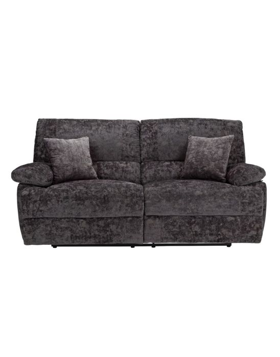 Carmilla 3 Seater Fabric Recliner Sofa - Charcoal