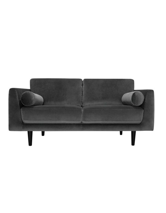 Jackson 3 Seater Velvet Sofa - Charcoal