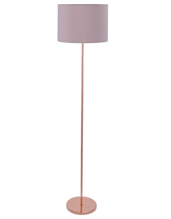 Satin Stick Floor Lamp - Rose Gold & Blush Pink