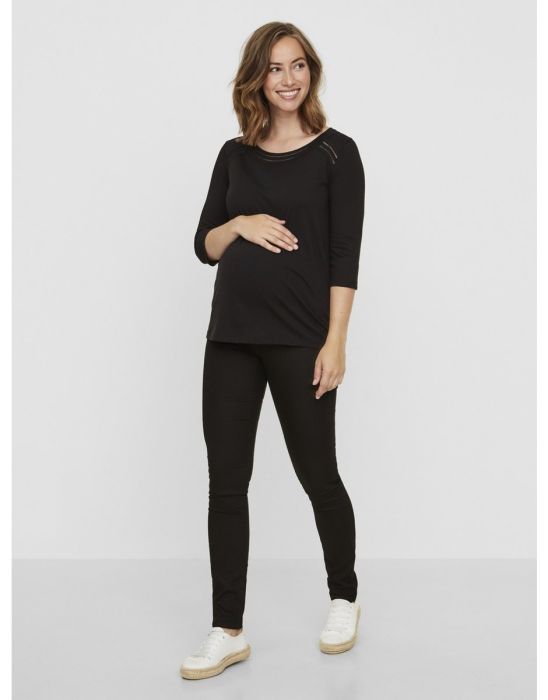 Mamalicious Maternity Black Slim Fit Jeans