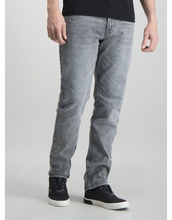 Grey Wash Slim Jeans With Stretch