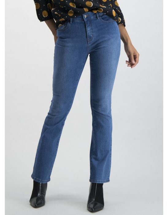 Mid Blue Denim Bootcut Jeans