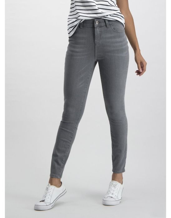 Grey 4 Way Stretch Skinny Jeans
