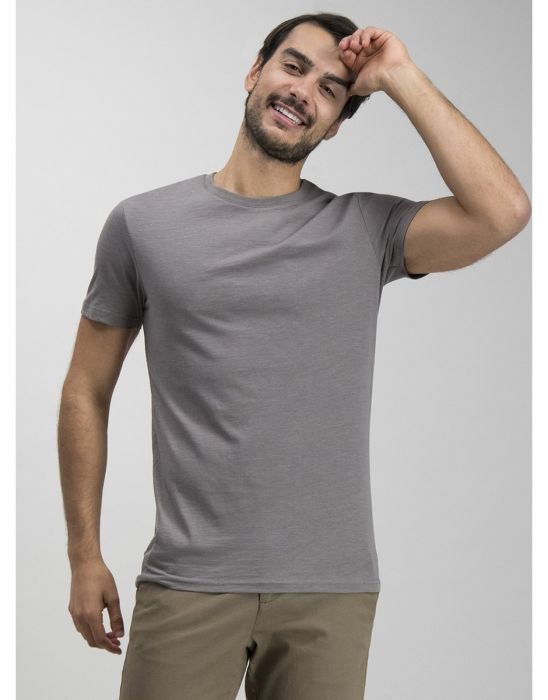 Grey Crew Neck Slim Fit T-Shirt