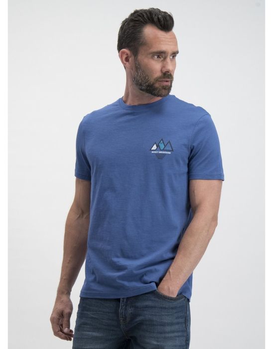 Blue Rocky Mountains Graphic Regular Fit T-Shirt