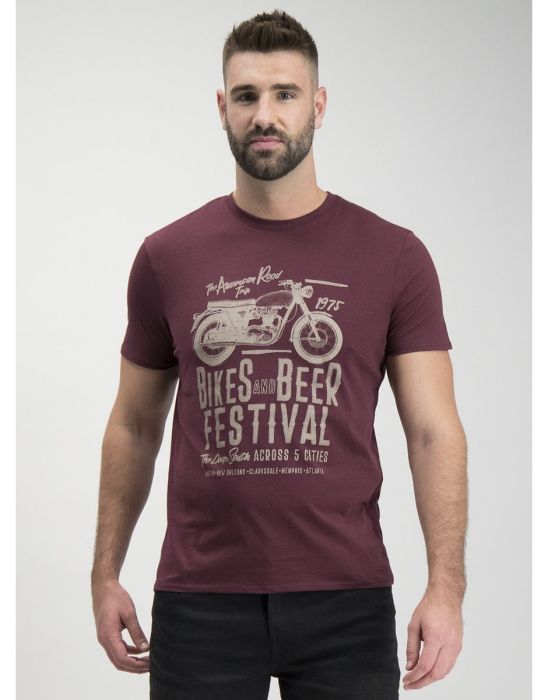 Red Beer & Bikes Graphic T-shirt