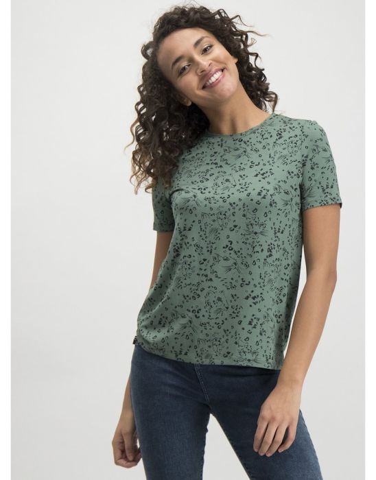 Khaki Leopard Print T-Shirt